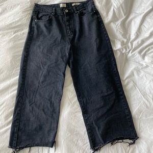 COTTON ON wide leg black jeans size 10